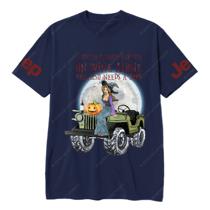 Survive Wine Witch Vibes Halloween Jp T-Shirt