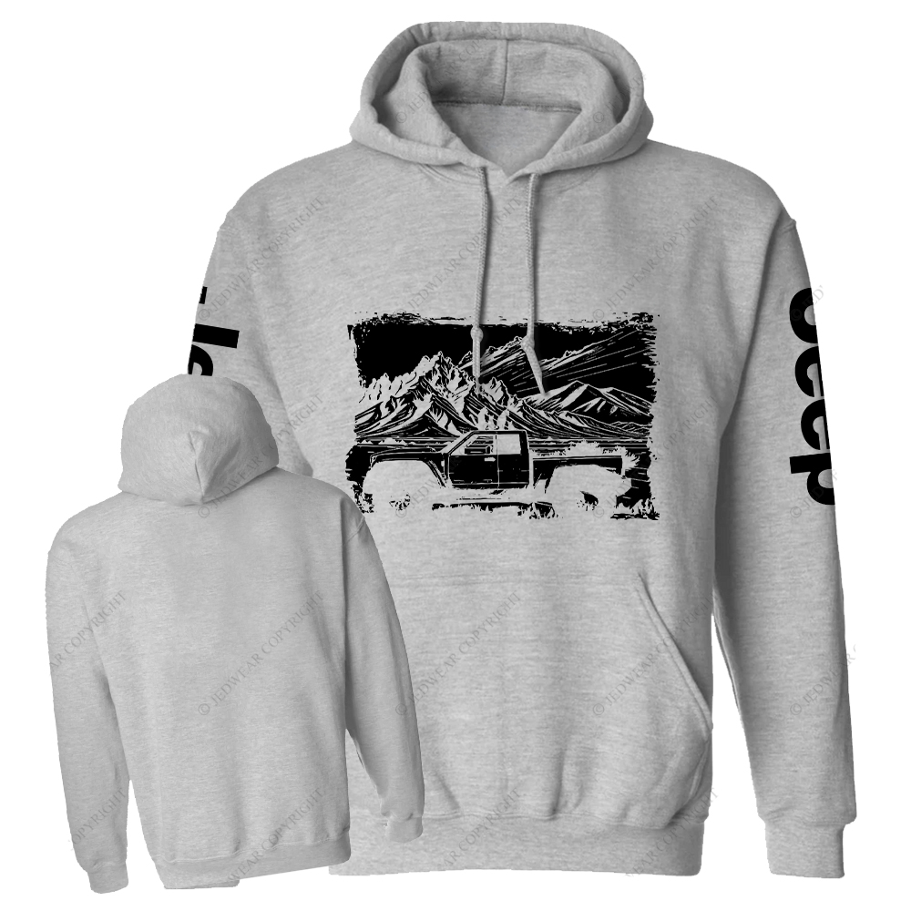 Truck In Mountain Landscape Jp Casual Hoodie
