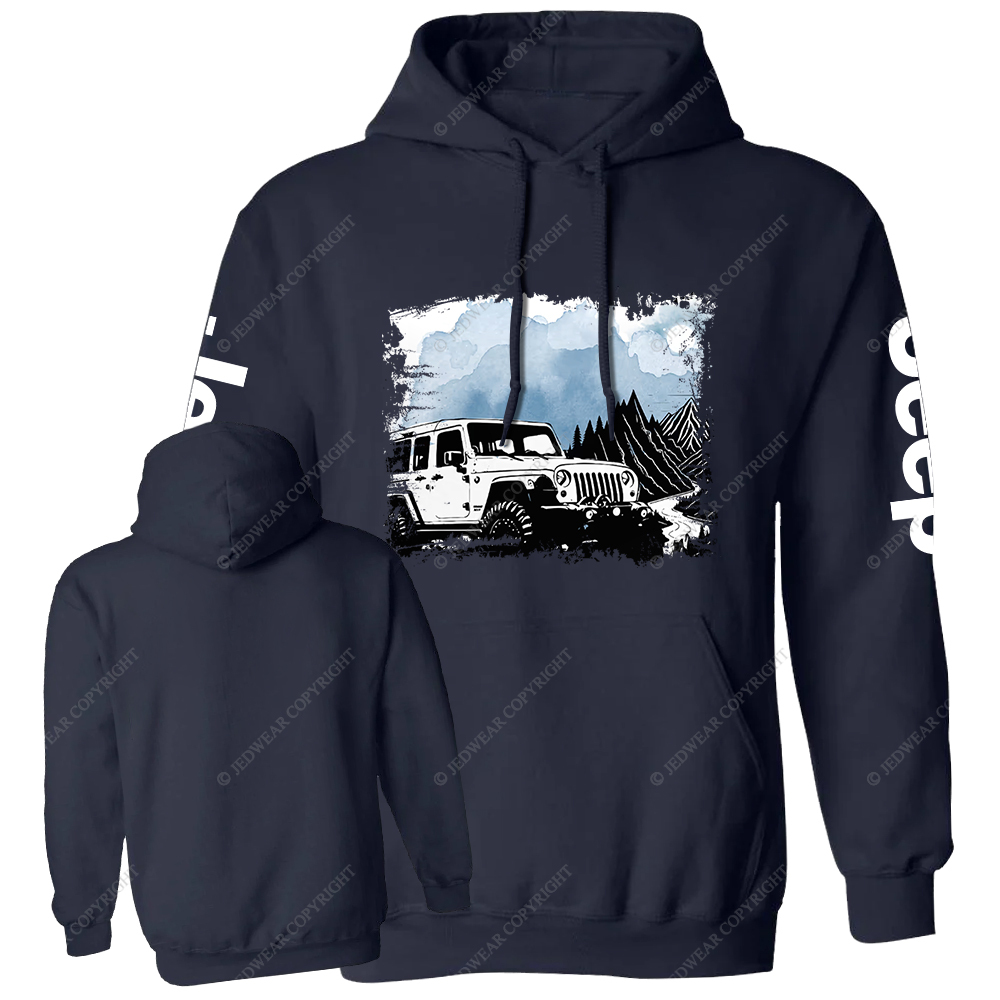 Mountain Adventure Ink Colorful Hand-Painted Jp Casual Hoodie