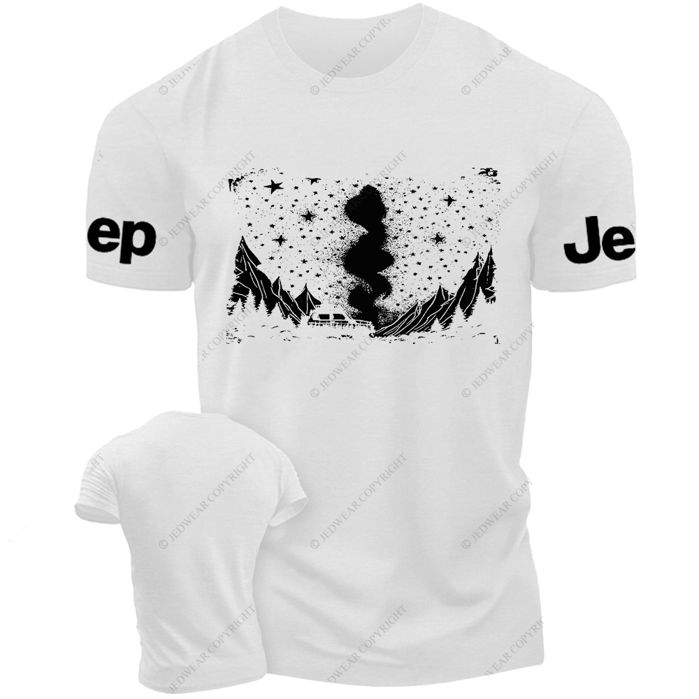 Woods Under The Starry Sky Night Drive Through Mountains Jp T-Shirt