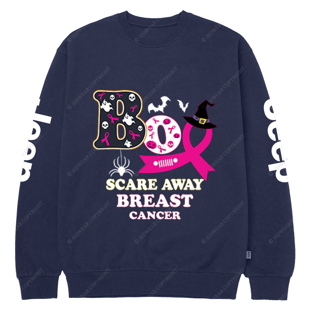 Scare Away Breast Cancer Jp Crew Neck Sweatshirt