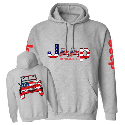 America Flag Car Jp Casual Hoodie
