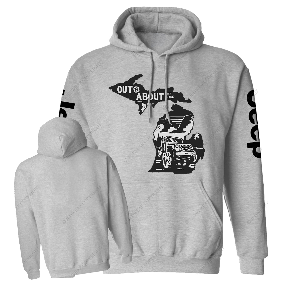 Out About Off-Road Map Of America Jp Casual Hoodie