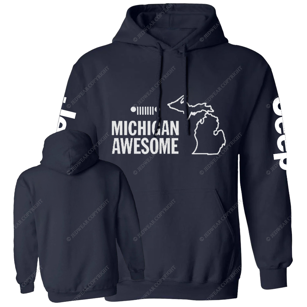 Michigan Awesome Map Of America Jp Casual Hoodie