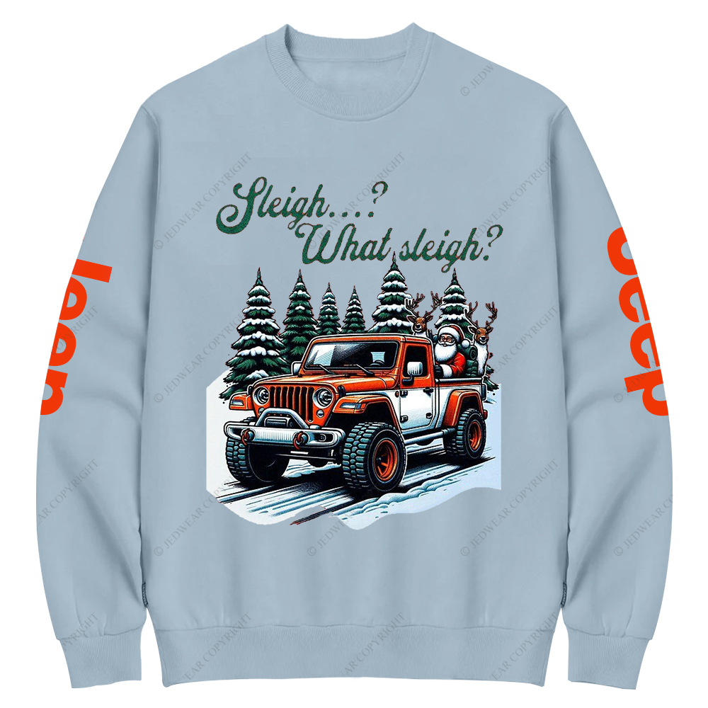 Gladiator Sleigh What Sleigh Christmas Santa Claus Jp Crew Neck Sweatshirt