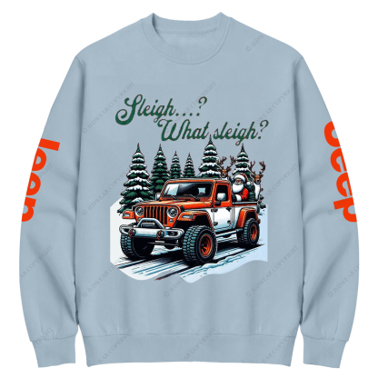 Gladiator Sleigh What Sleigh Christmas Santa Claus Jp Crew Neck Sweatshirt