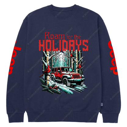 Roam For The Holimays Christmas Jp Crew Neck Sweatshirt