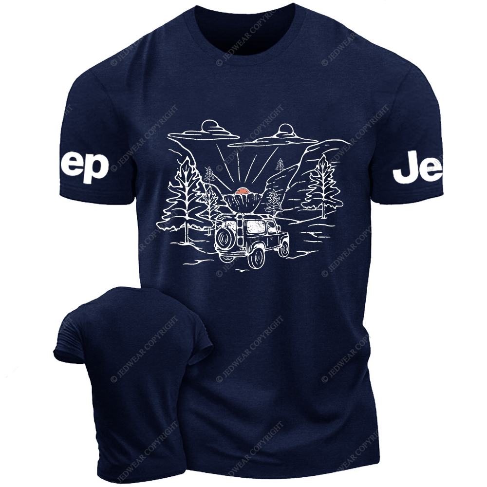 Outdoor Trip Stick Figure Line ArtJp T-Shirt