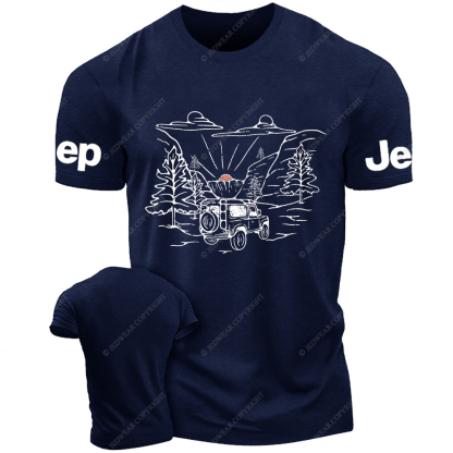 Outdoor Trip Stick Figure Line ArtJp T-Shirt