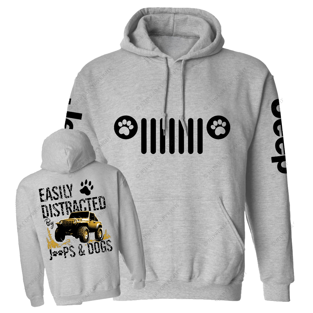 Easily Distracted By Car And Dogs Jp Casual Hoodie