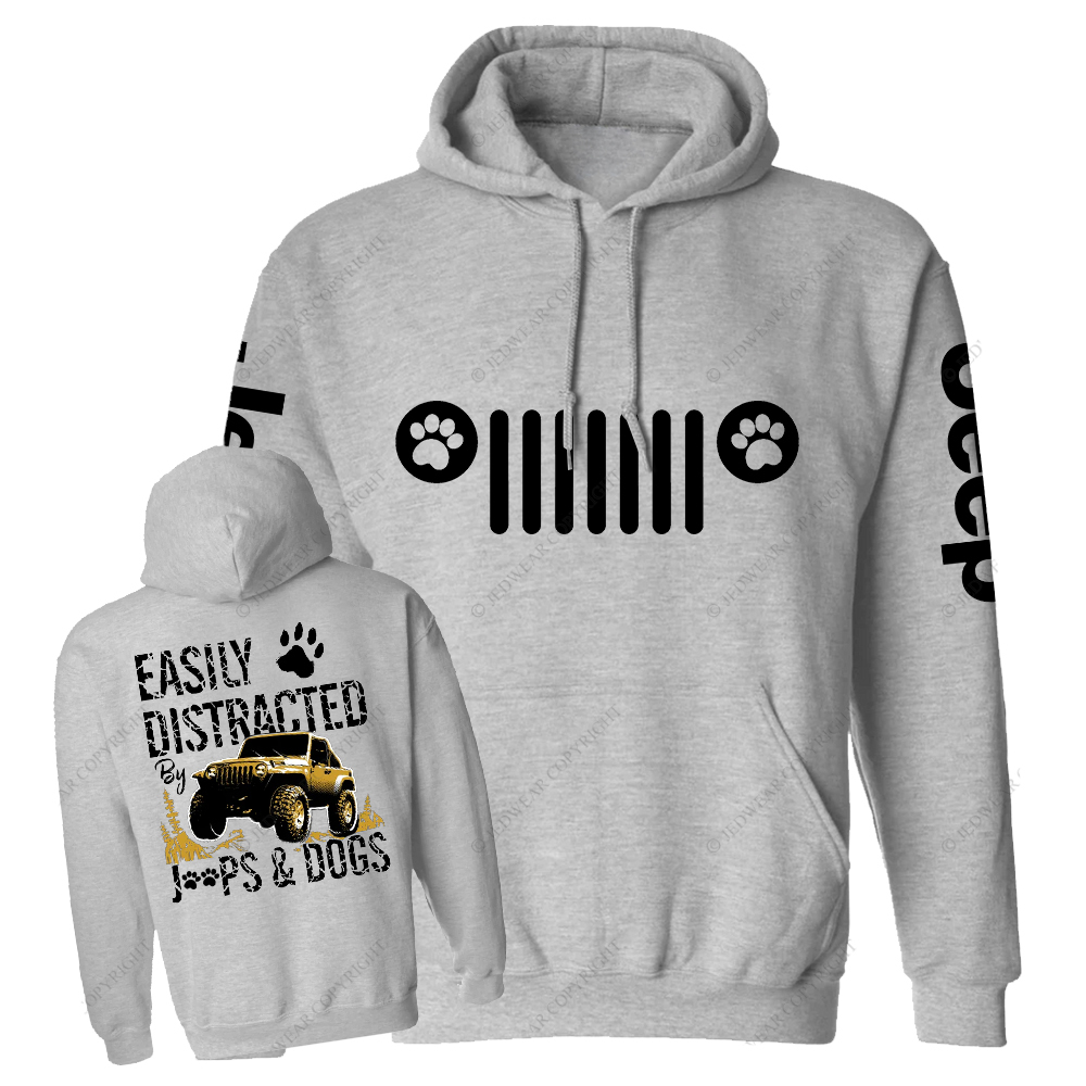 Easily Distracted By Car And Dogs Jp Casual Hoodie