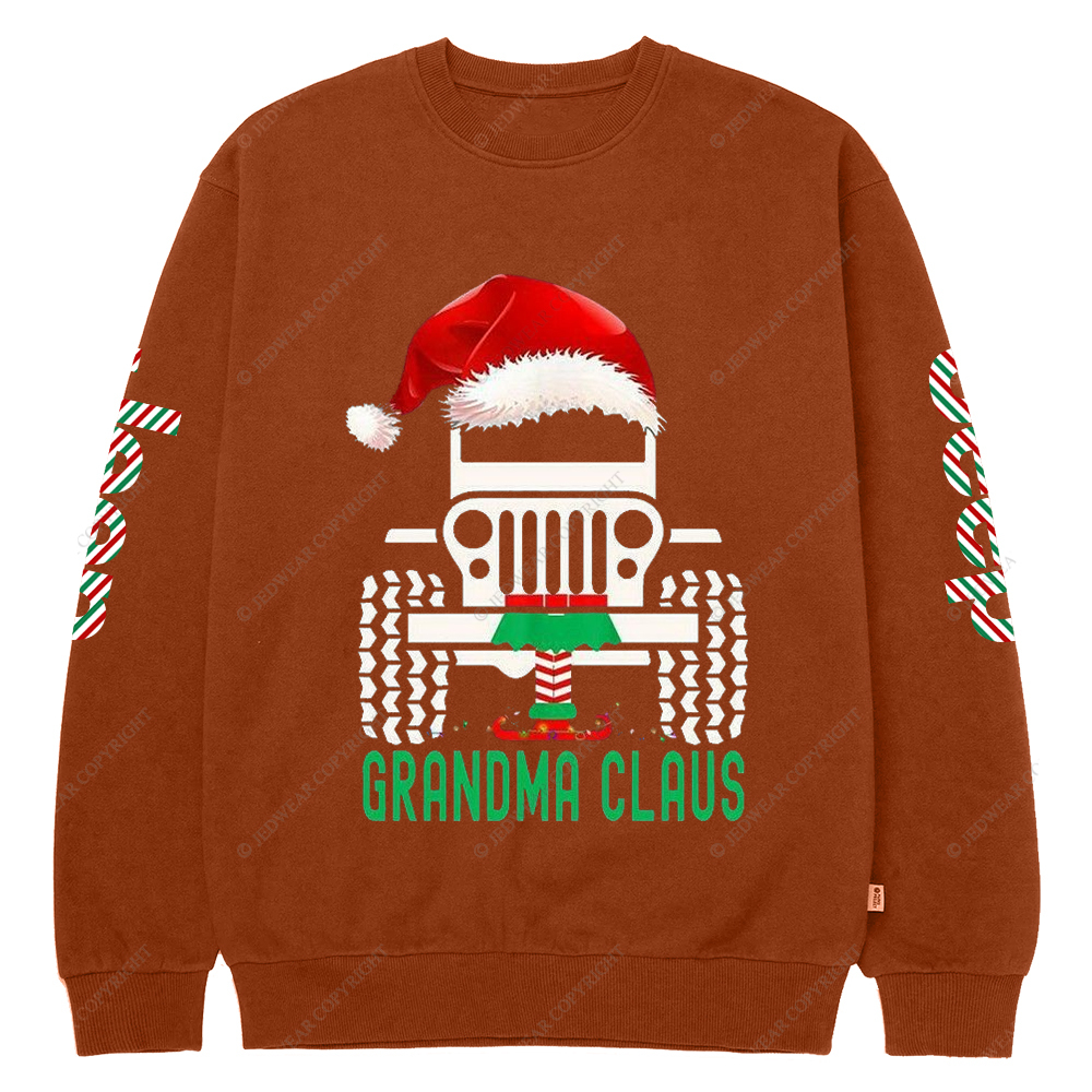 Christmas Grandma Claus Santa Hat Jp Crew Neck Sweatshirt