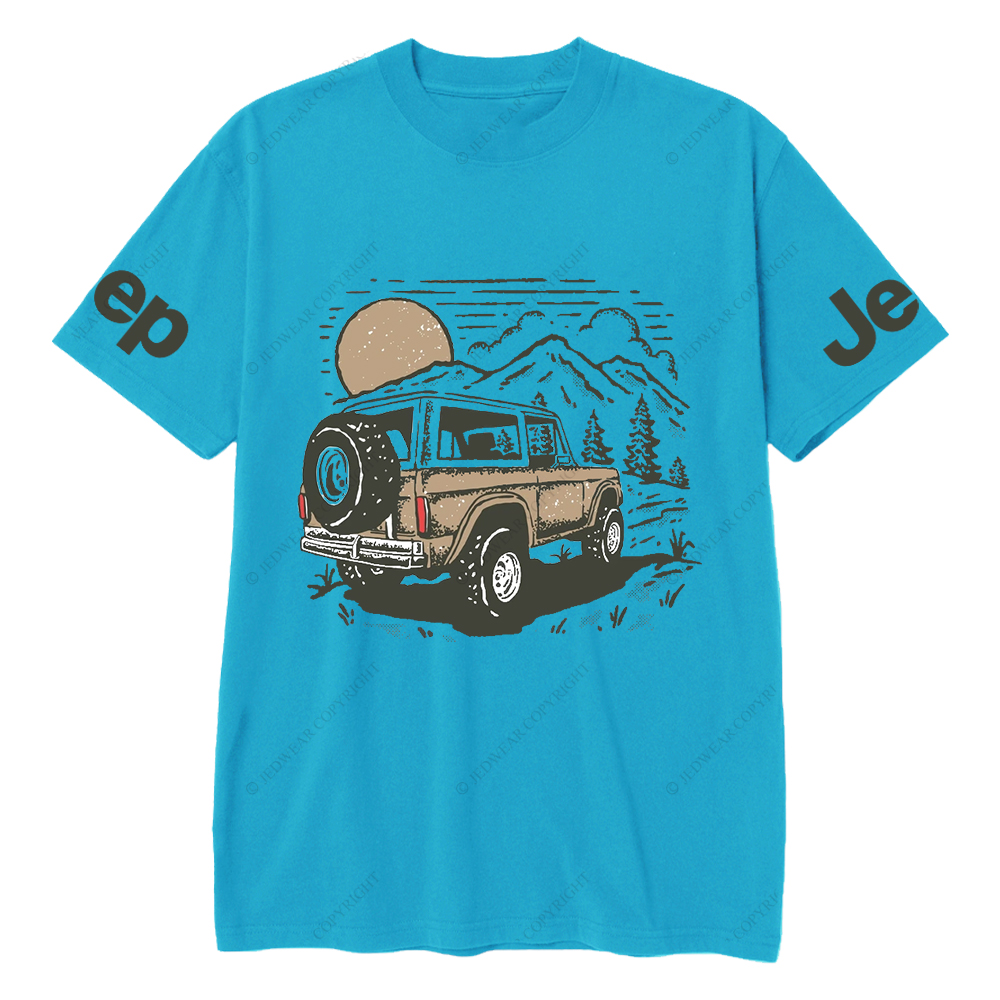 Vintage Off-Road Car In The Mountain Jp T-Shirt