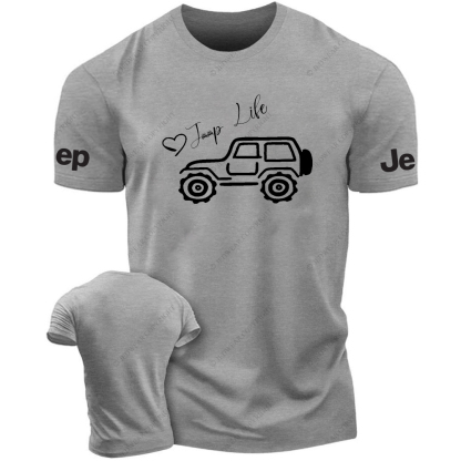 Jp Life Simple Style Hand Painted JP T-Shirt