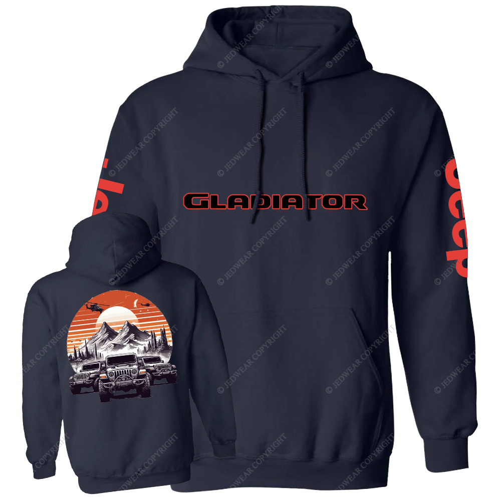 Gladiator Sunset Mountain Silhouette Jp Casual Hoodie