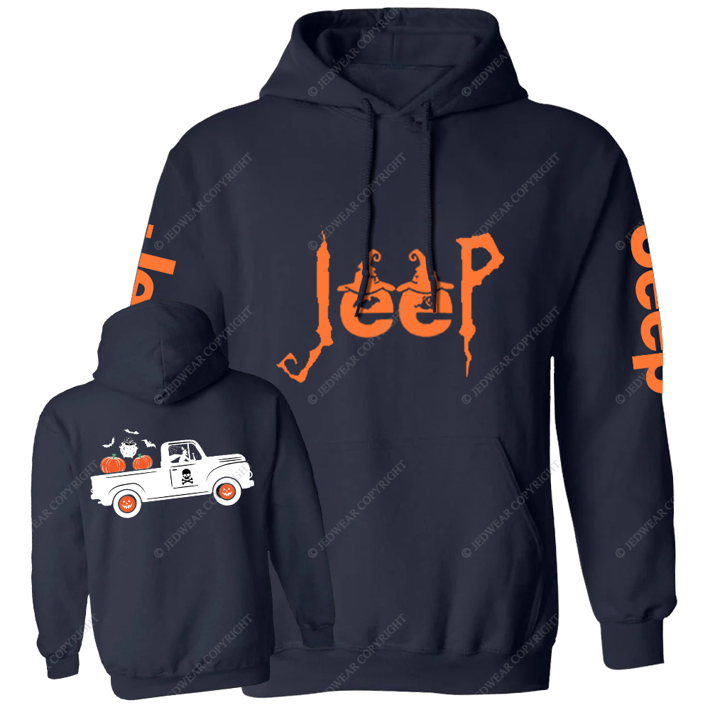 Halloween Truck Pumpkin Witch Jp Casual Hoodie