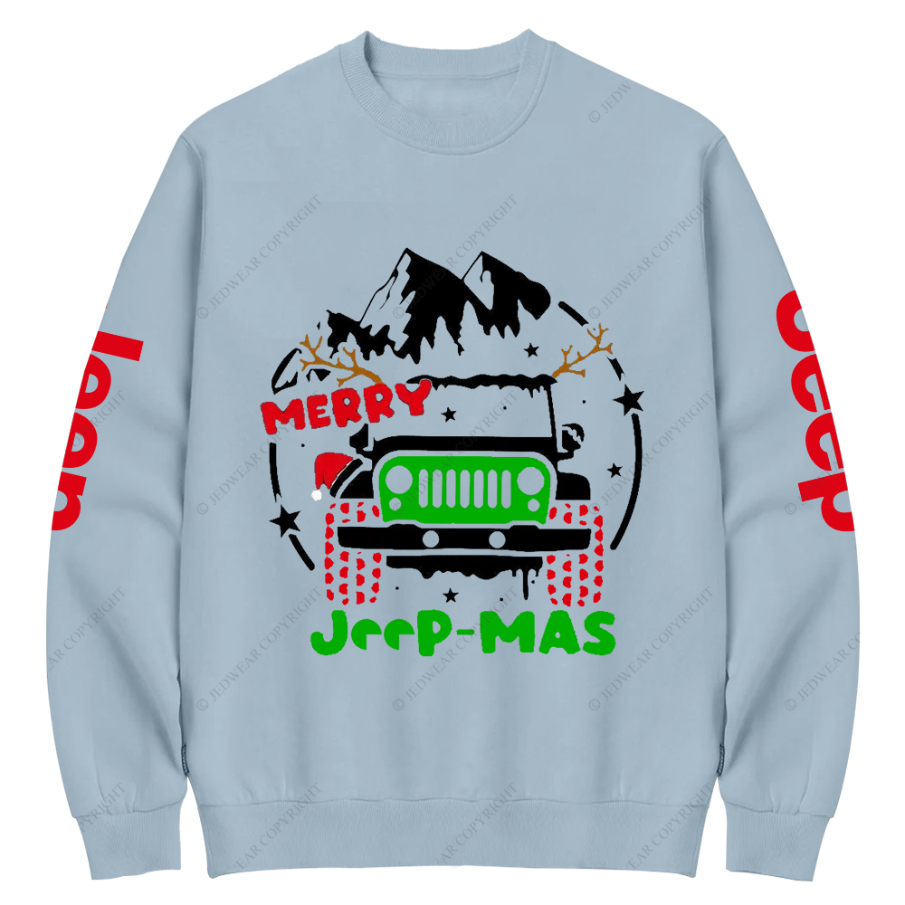 Merry Christmas Mountain Snow Jp Crew Neck Sweatshirt