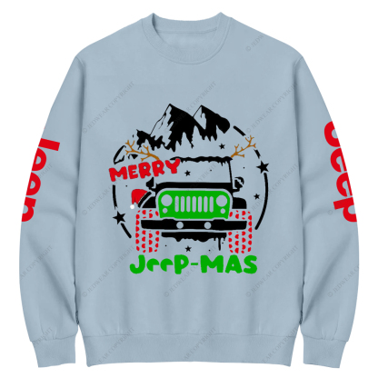 Merry Christmas Mountain Snow Jp Crew Neck Sweatshirt