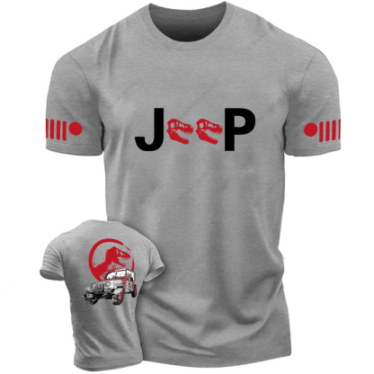 Dinosaur On The Back Of An Off-Road Vehicle Jp T-Shirt