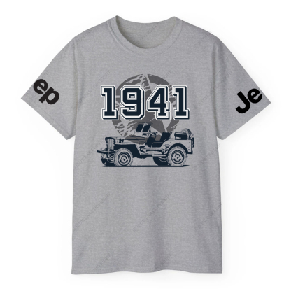 Vintage Military Star Since 1941 Hand Painted 4x4 JP T-Shirt
