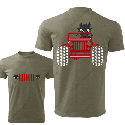 Halloween A Little Bat Is Driving A Car Jp T-Shirt
