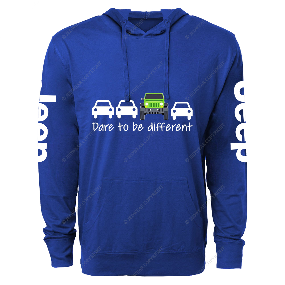 Dare To Be Different Green Car Jp Lightweight Hoodie
