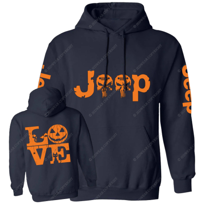 Pumpkin Halloween Skull Love Jp Casual Hoodie