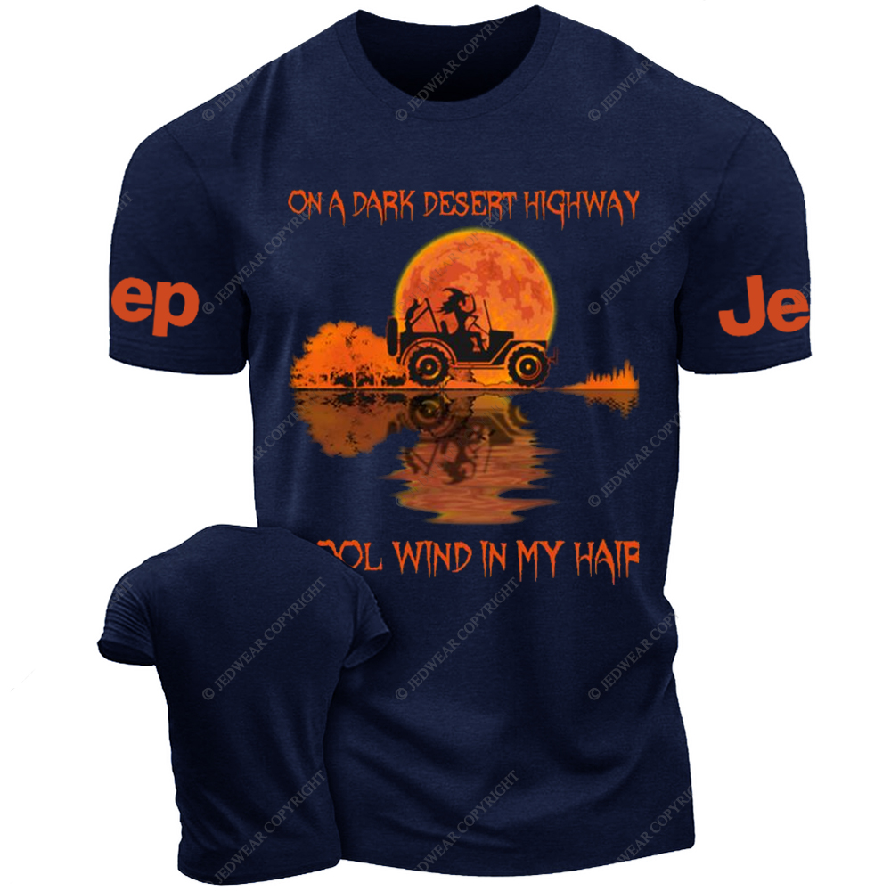 Halloween On A Dark Desert Highway Cool Wind In My Hair Witch Jp T-Shirt