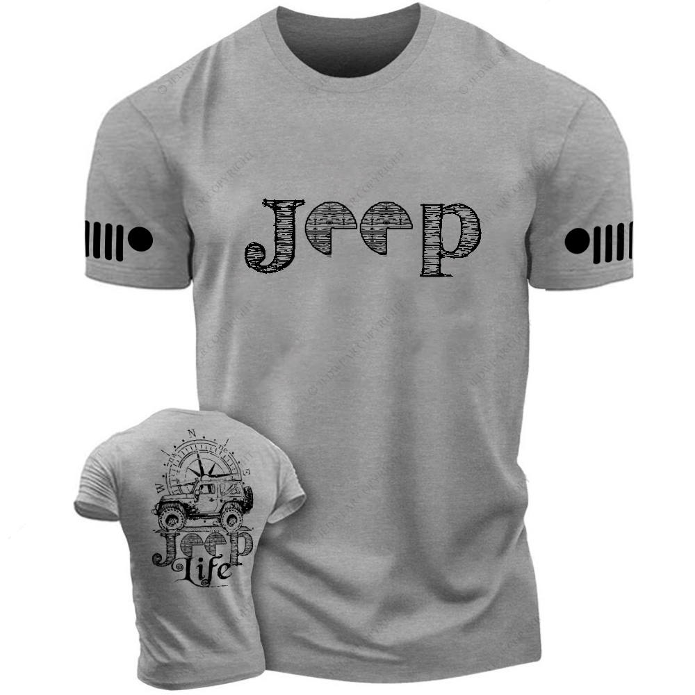 Car Life Compass Black And White Sketch Jp T-Shirt