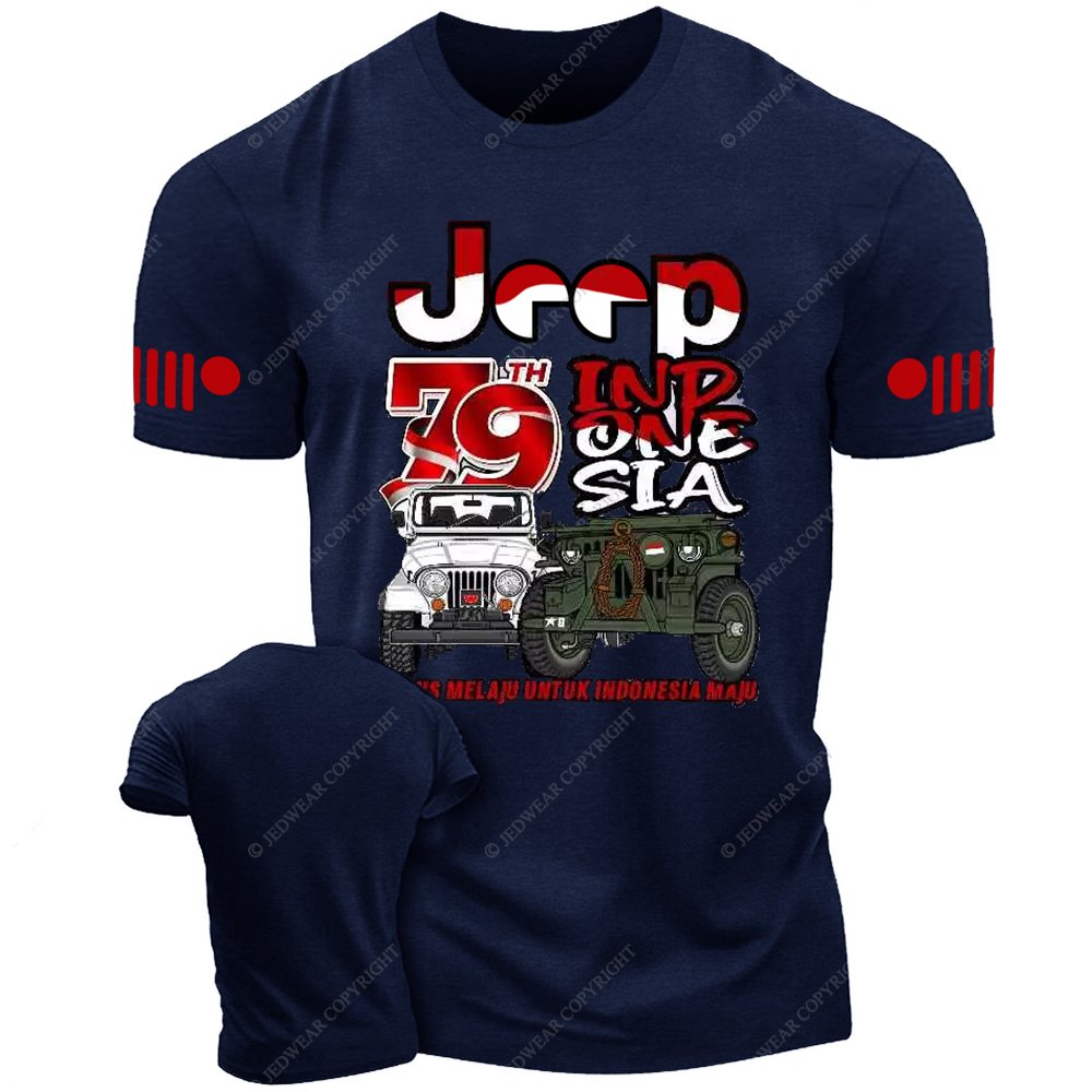 Kemerdekaan Indonesia Merdeka 79 Rubicon Willys Wrangler JK CJ7 Jp T-Shirt