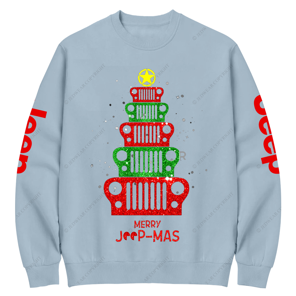 Merry Christmas Tree Jp Crew Neck Sweatshirt