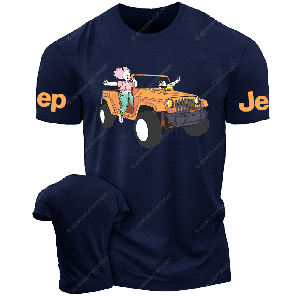 Funny Cute Cartoon Mouse Car Jp T-Shirt