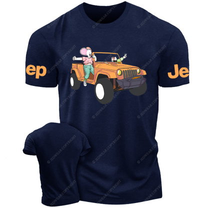 Funny Cute Cartoon Mouse Car Jp T-Shirt
