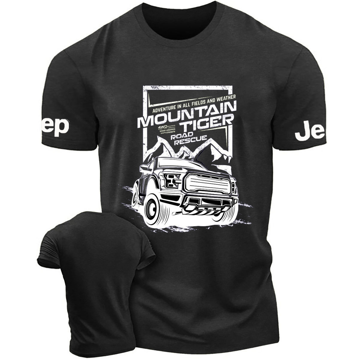 Moutain Tiger Cars Design T-Shirt