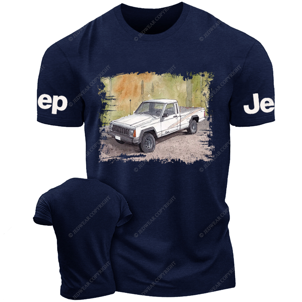 Comanche Pickup Truck Watercolor Painting Art Print Jp T-Shirt