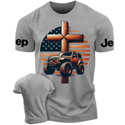 Religion Jesus American Flag Corss Jp T-Shirt