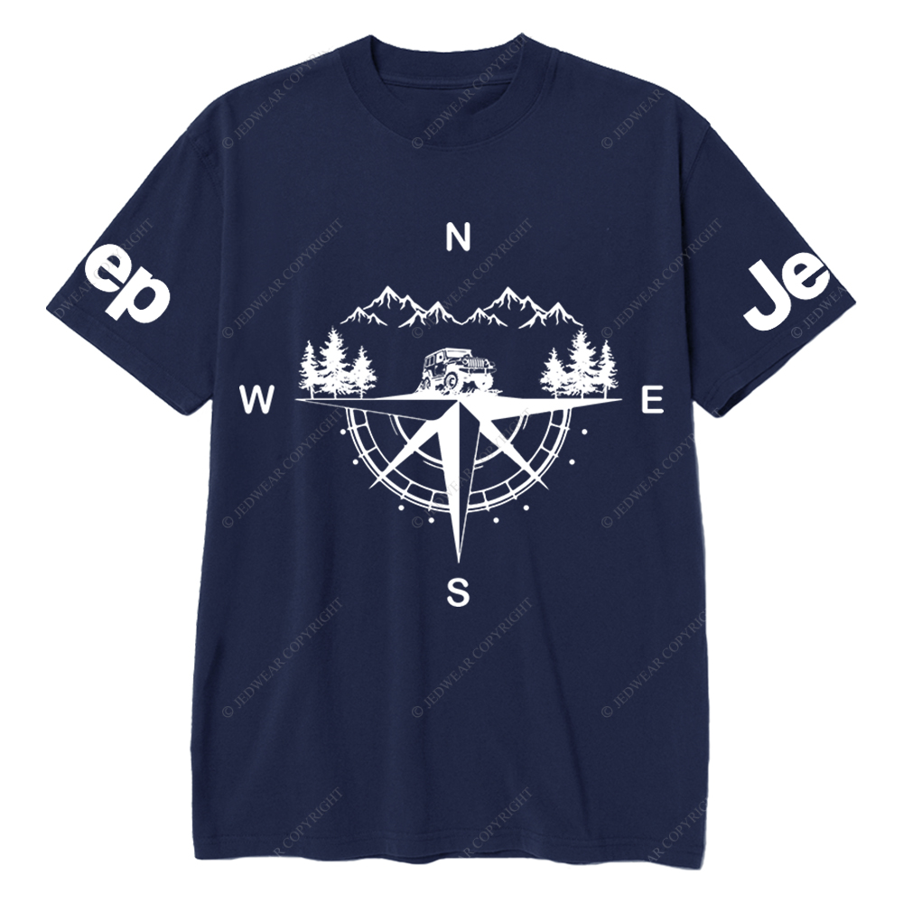 Compass Mountains And Trees Jp T-Shirt