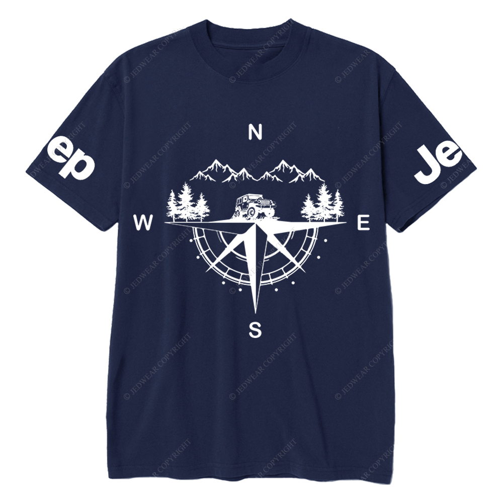 Compass Mountains And Trees Jp T-Shirt