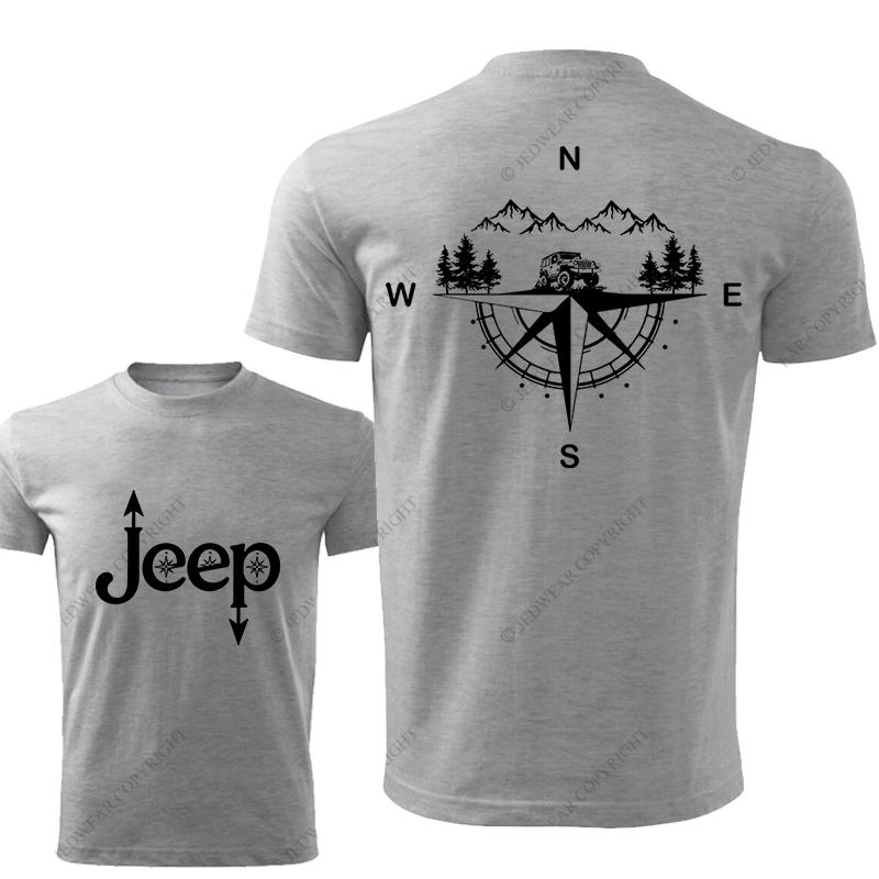Compass Mountains And Trees Front And Rear Design Jp T-Shirt