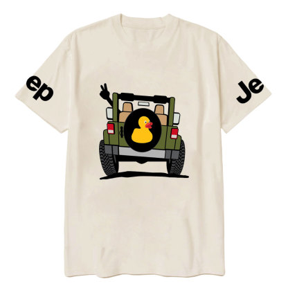 Happy Trails Ahead Duck Casual Printed T-Shirt