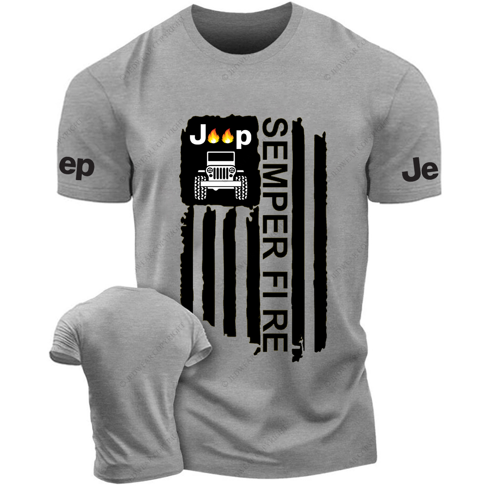 JP American Flag  Semper Fire JP T-Shirt