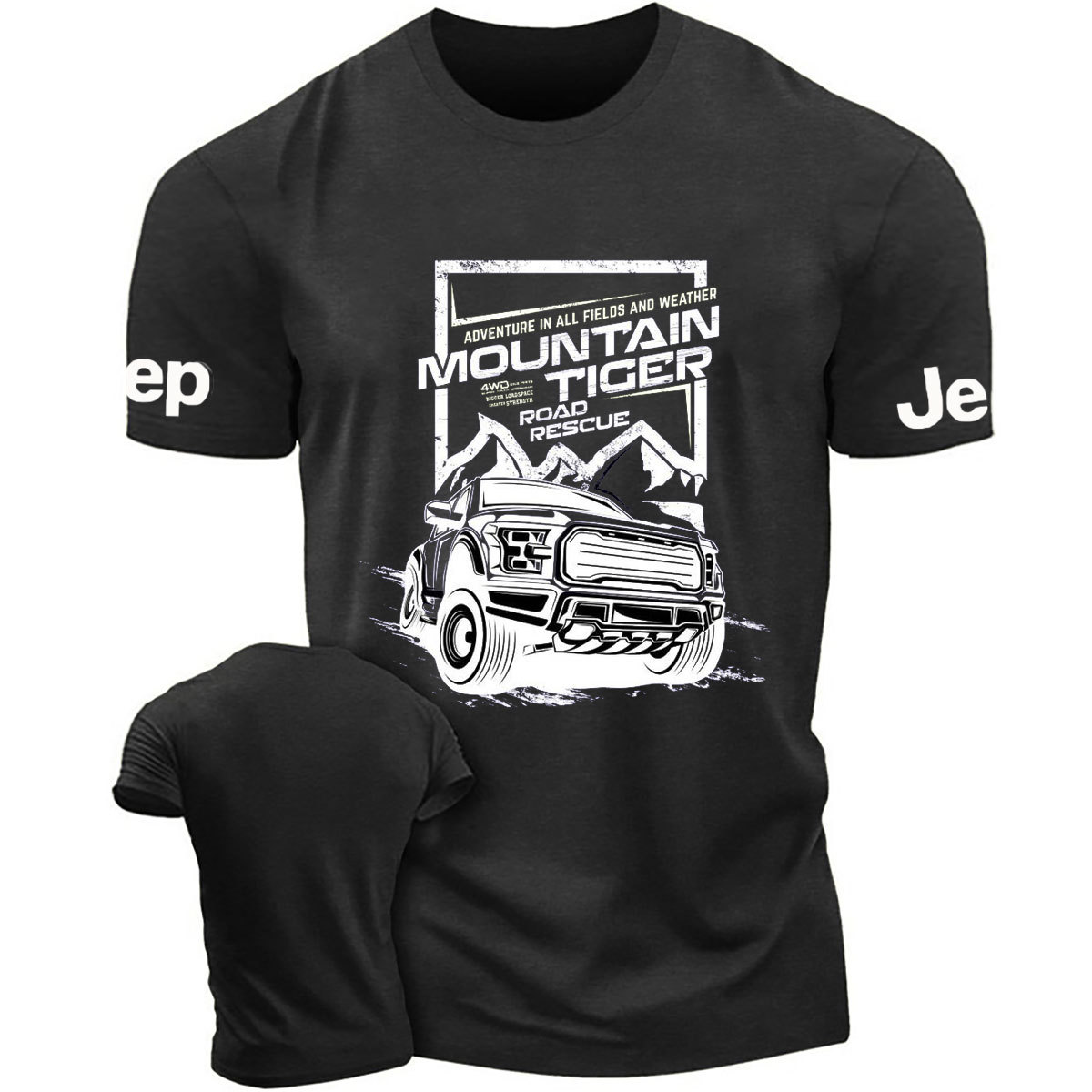 Moutain Tiger Cars Design T-Shirt
