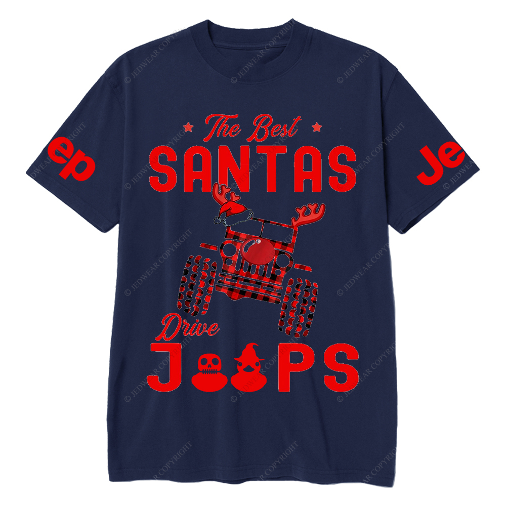The Best Santas Drive Car Merry Christmas Jp T-Shirt
