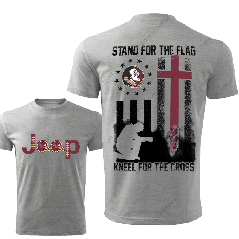 FSU Seminoles Stand For The Flag Kneel For The Cross Nation Jp T-Shirt