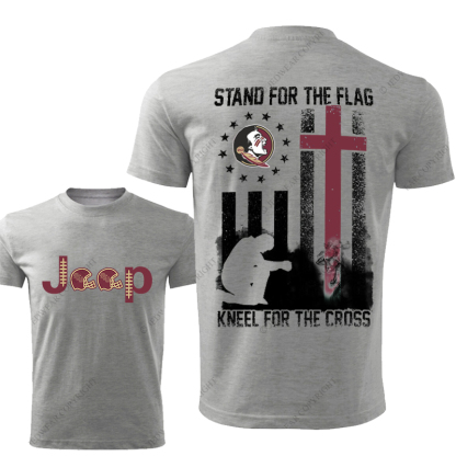FSU Seminoles Stand For The Flag Kneel For The Cross Nation Jp T-Shirt