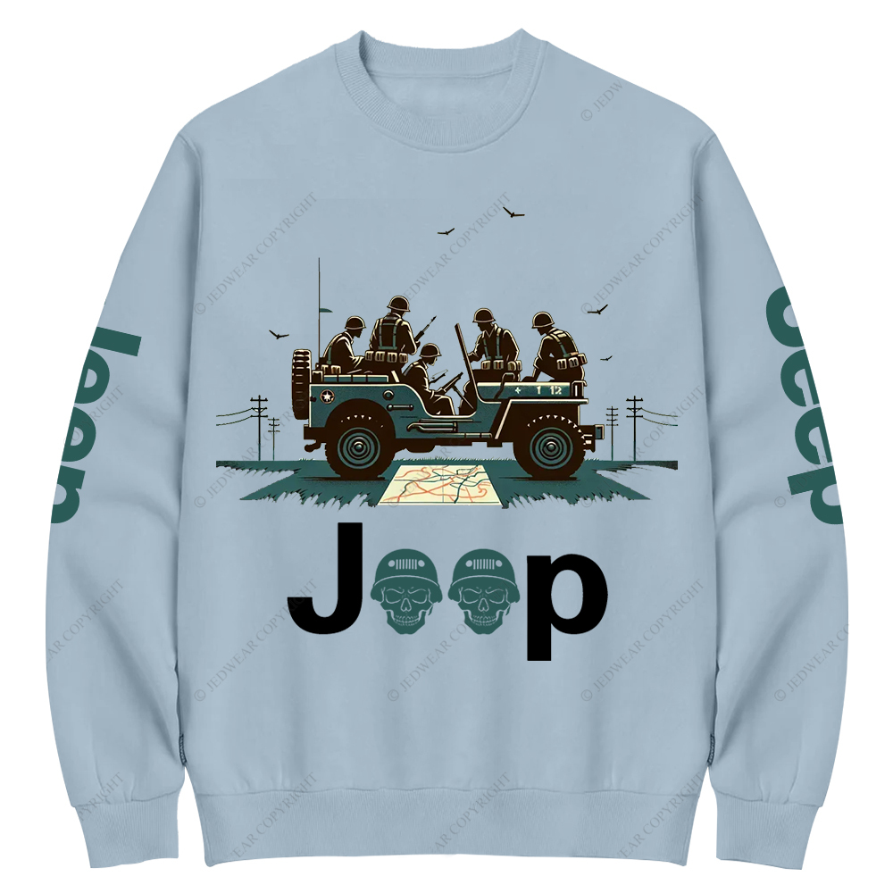 Retro Military Soldiers Jp Crew Neck Sweatshirt