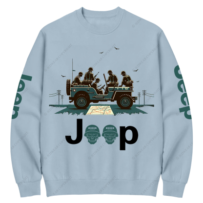 Retro Military Soldiers Jp Crew Neck Sweatshirt