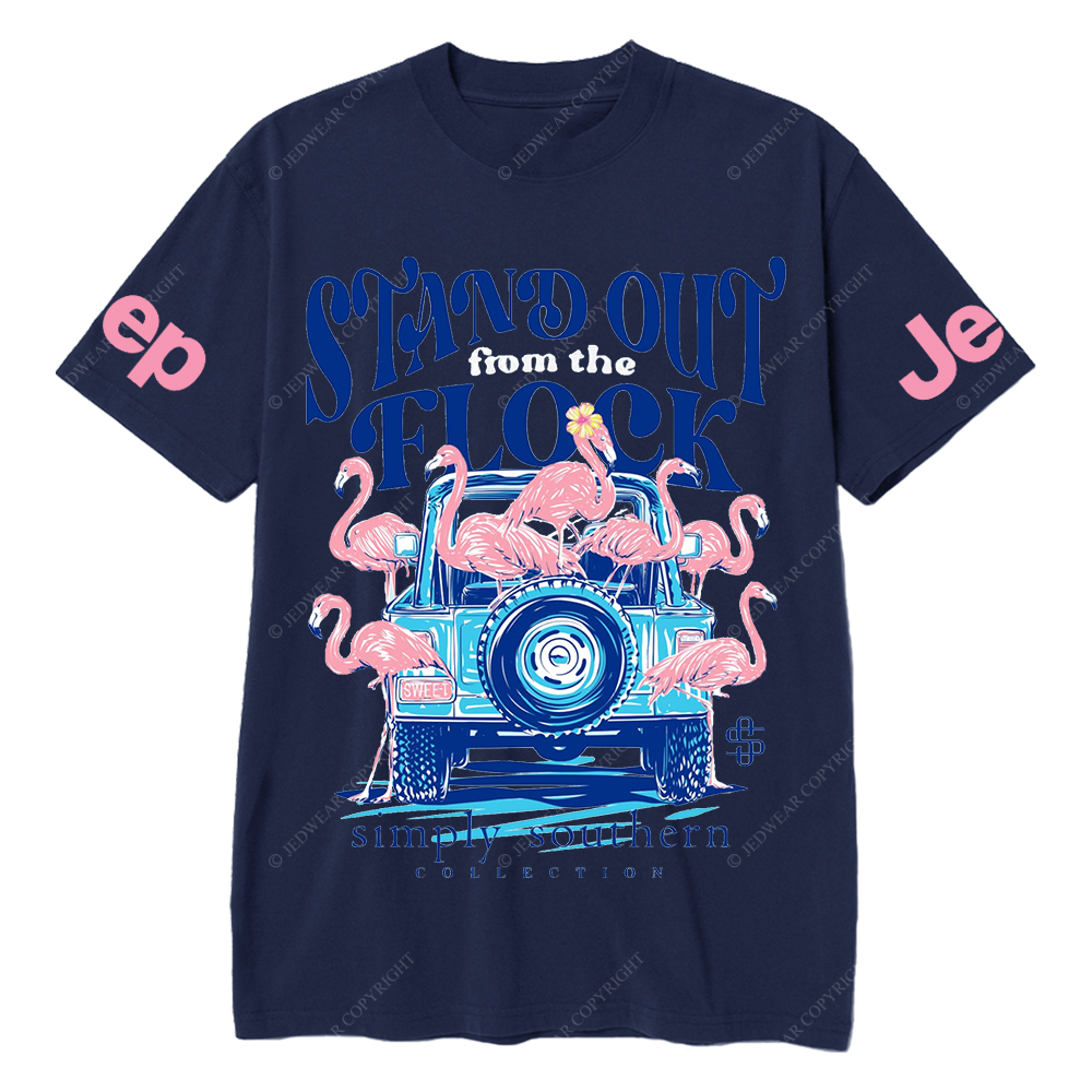 Simply Southern Stand Out from The Flock Flamingos Jp T-Shirt