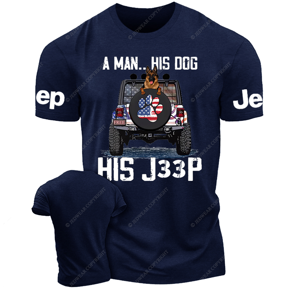 A Man His Dog His Car German Shepherd Jp T-Shirt