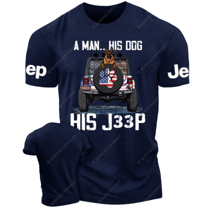 A Man His Dog His Car German Shepherd Jp T-Shirt